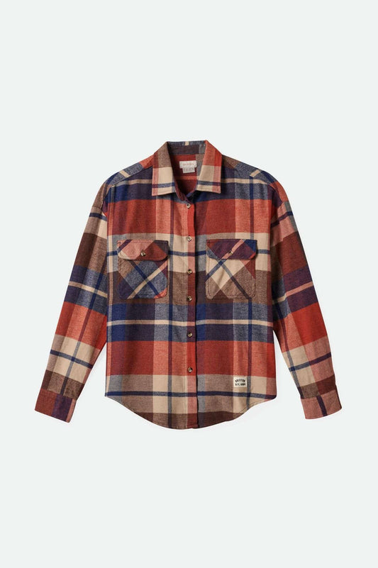 Bowery Women's Classic Flannel - Navy/Mars Red