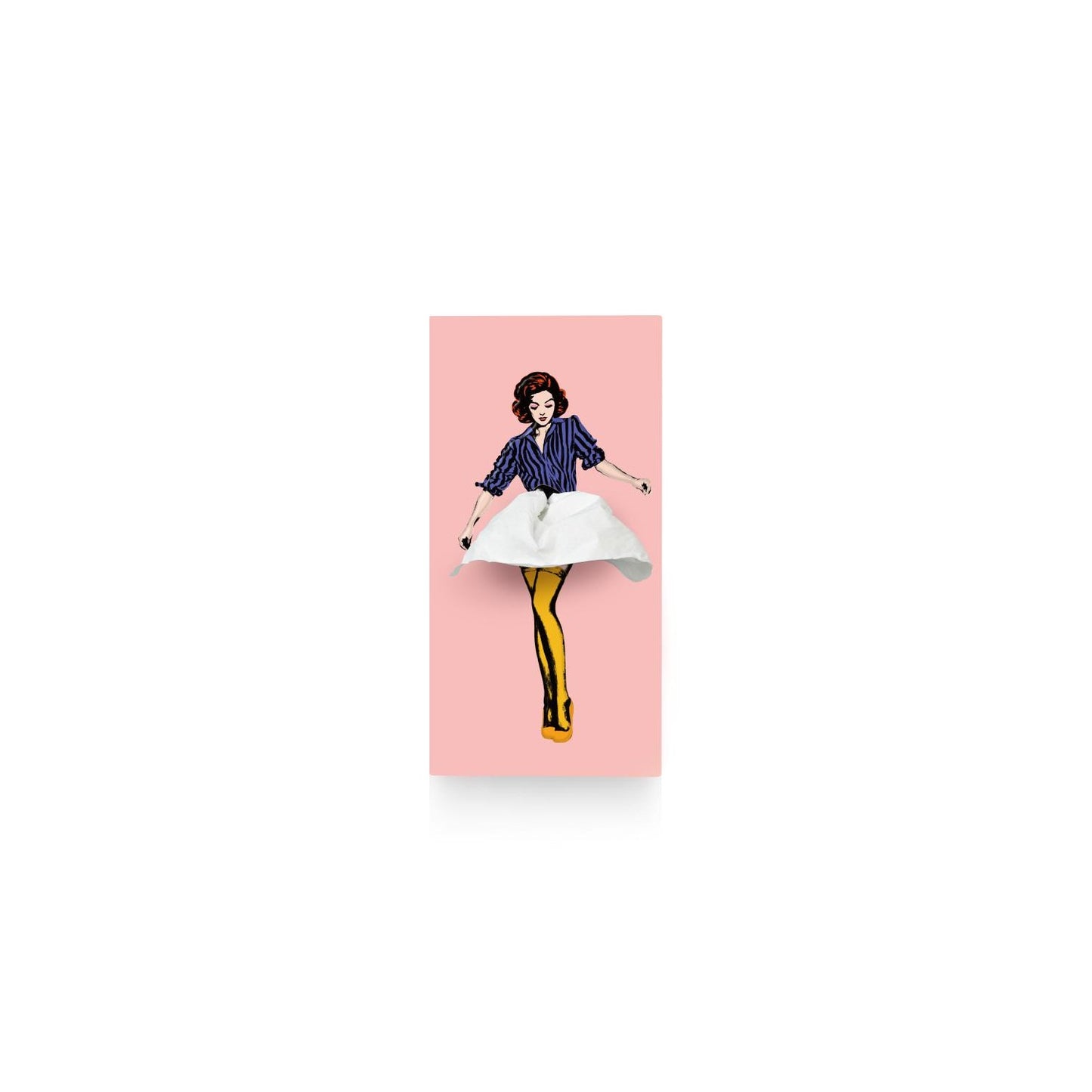Flying Skirt Tissue Box - Rose Pink