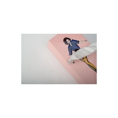 Flying Skirt Tissue Box - Rose Pink