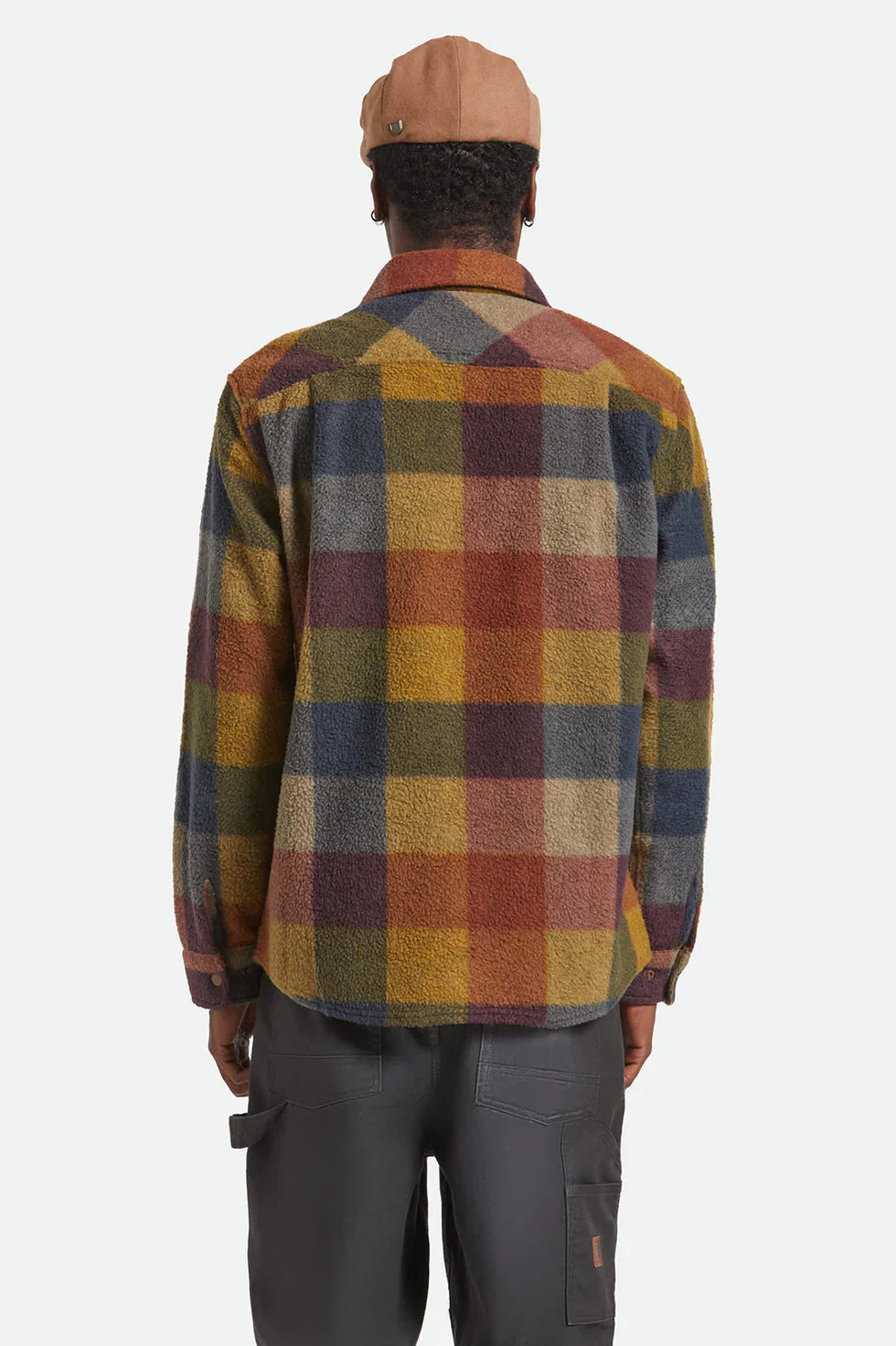 Bowery L/S Arctic Stretch Fleece - Rust/Copper Plaid