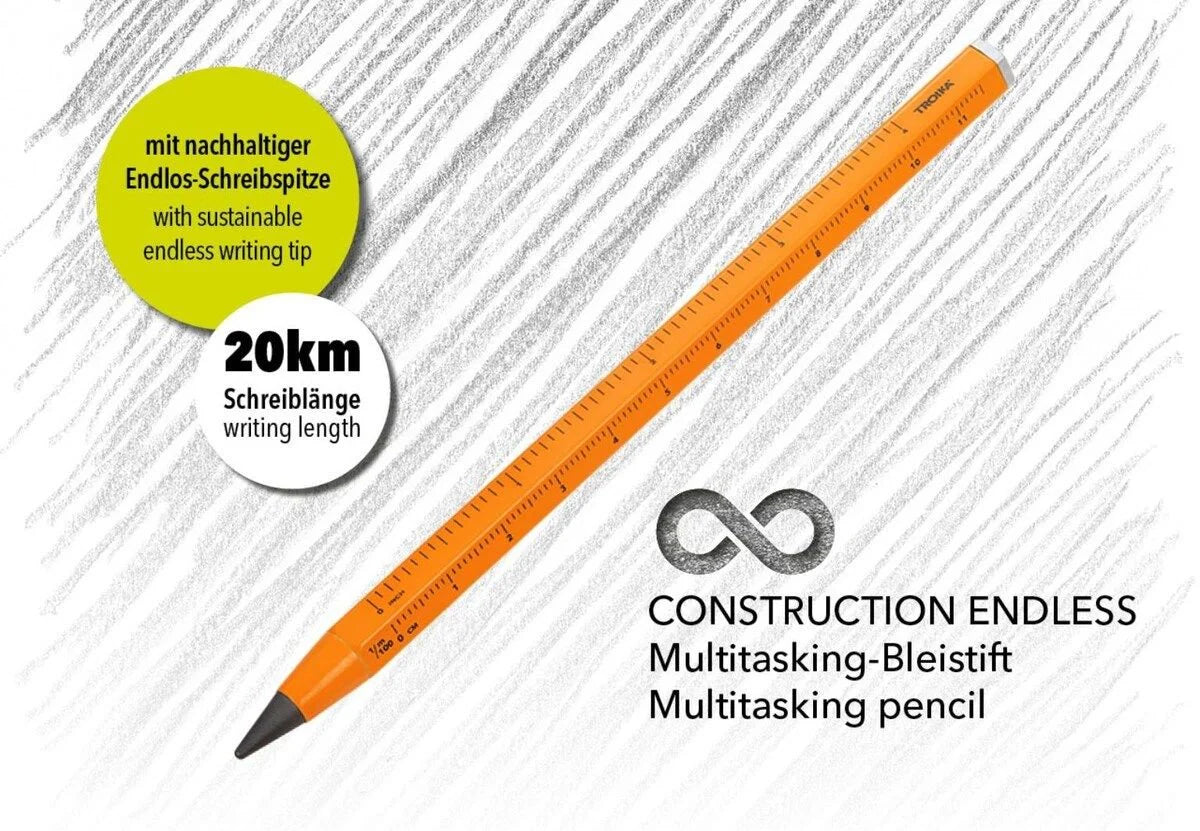 Construction Endless Pencil - Neon Orange