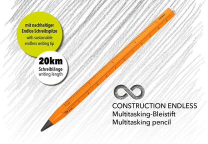 Construction Endless Pencil - Neon Orange