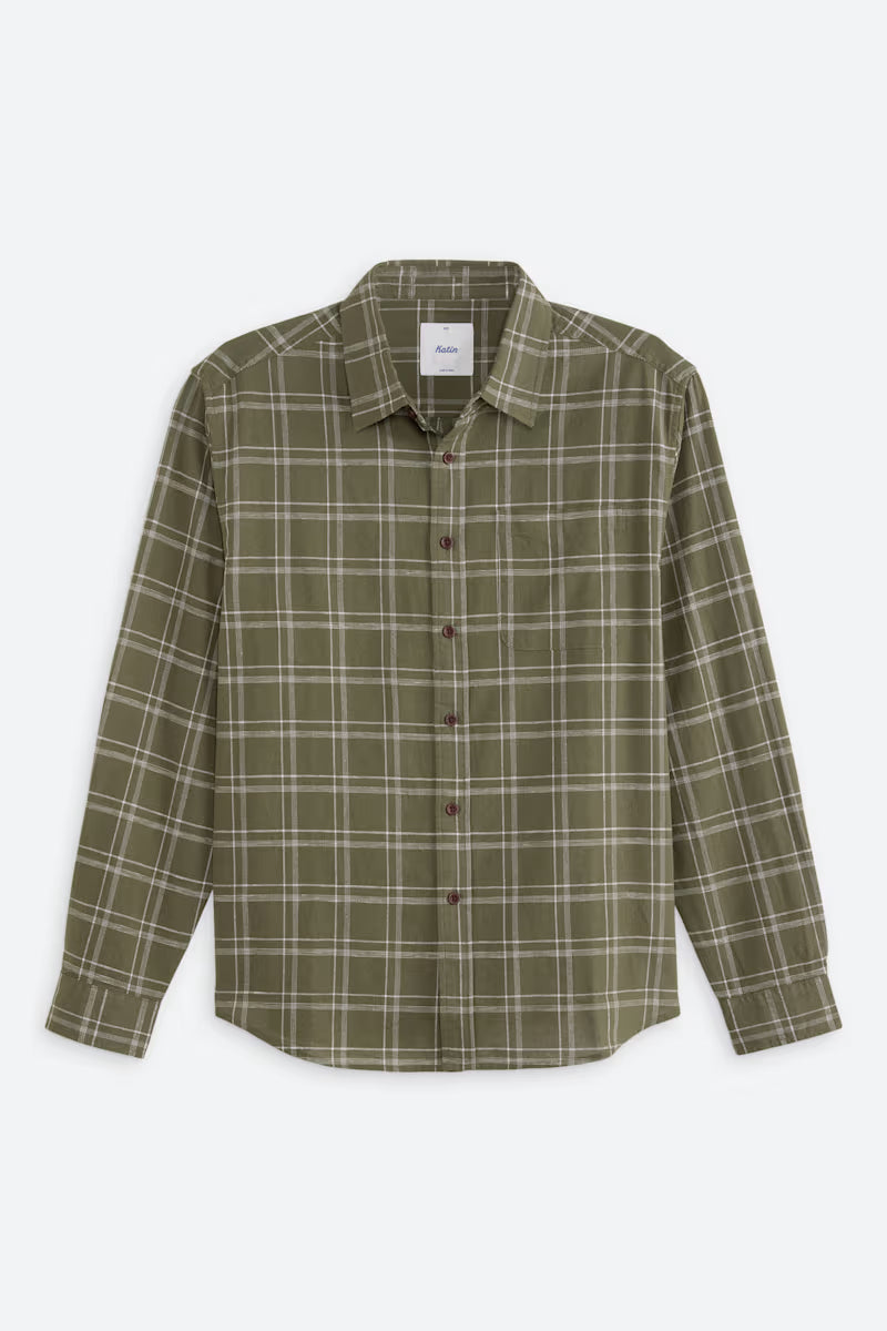 Tack Cotton Linen Shirt - Olive