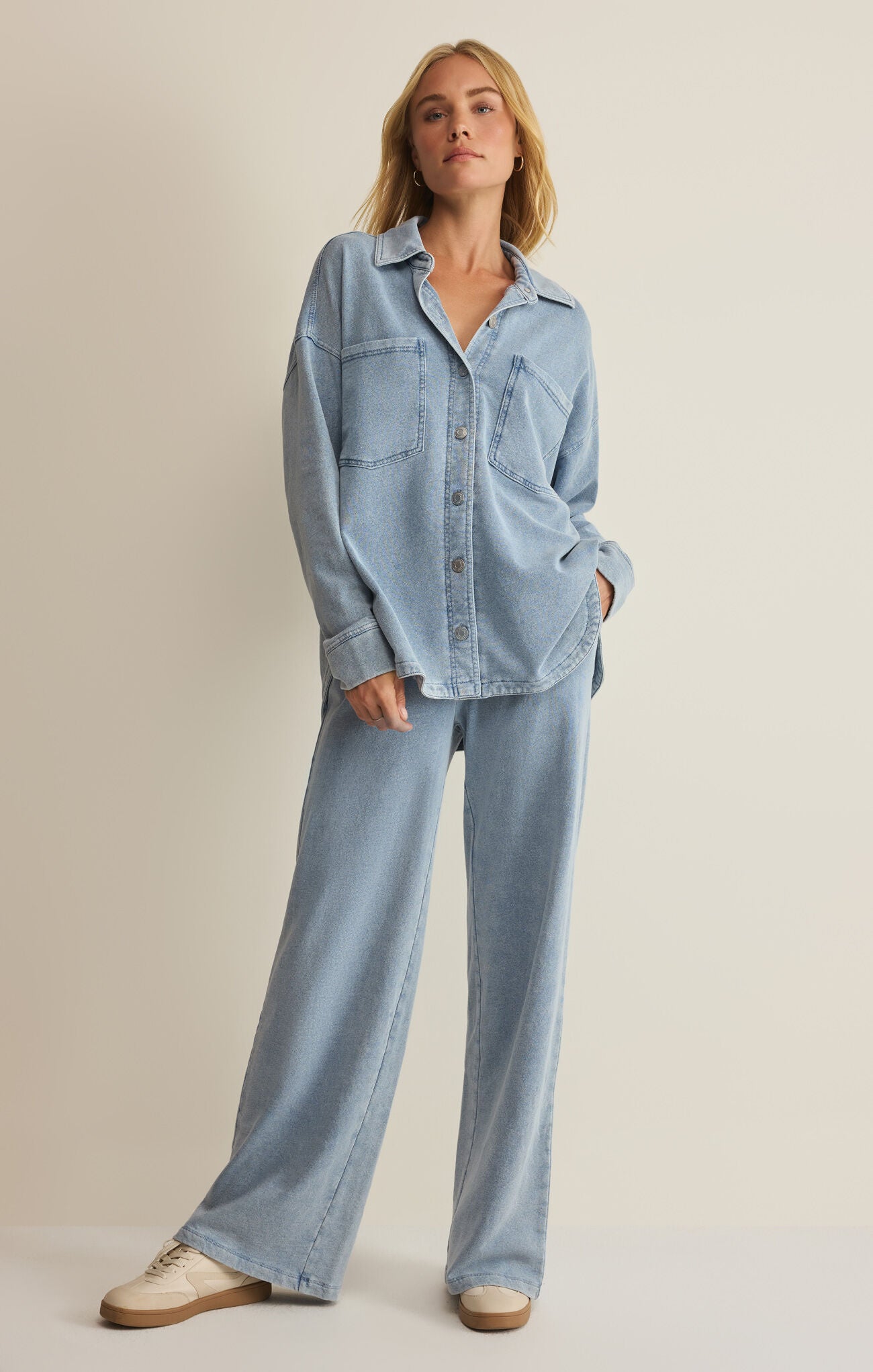 Hunter Knit Denim Pant - Ocean Air Indigo