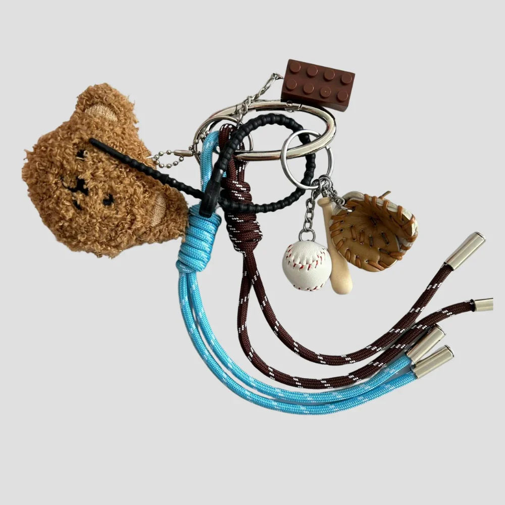 Bear Bag Charm Set - Blue