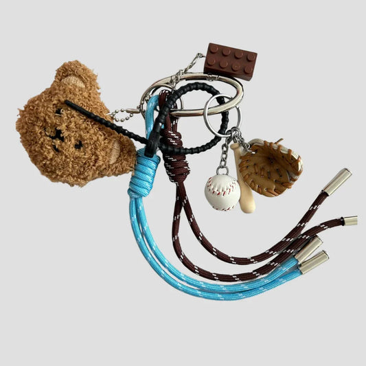Bear Bag Charm Set - Blue