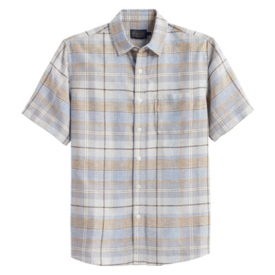 Dawson Linen Shirt - Grey Multi Plaid