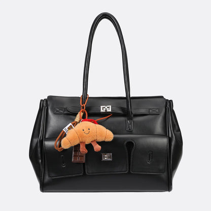 Croissant Bag Charm Set - Brown