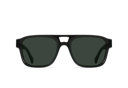 Rifka Sunglasses Recycled Black / Green Polarized