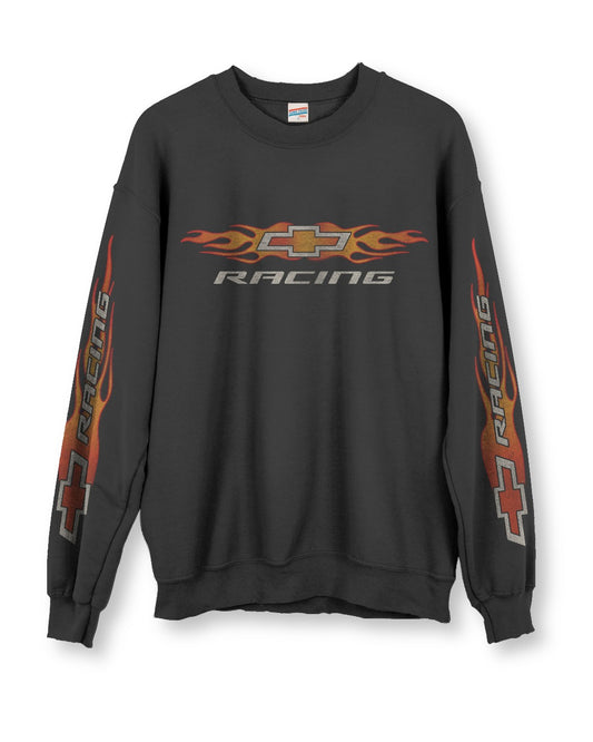 Chevy Racing Flames Sweatshirt - Black