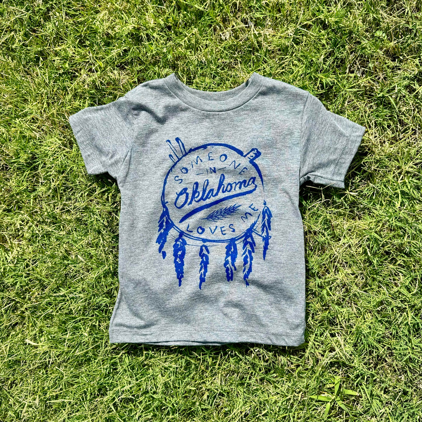 Someone In Oklahoma Loves Me Kids Tee - Grey