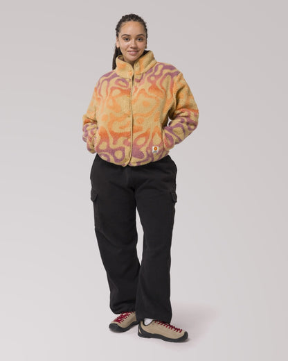 Women's Yellowstone Geysers High Pile Fleece - Burnt Orange