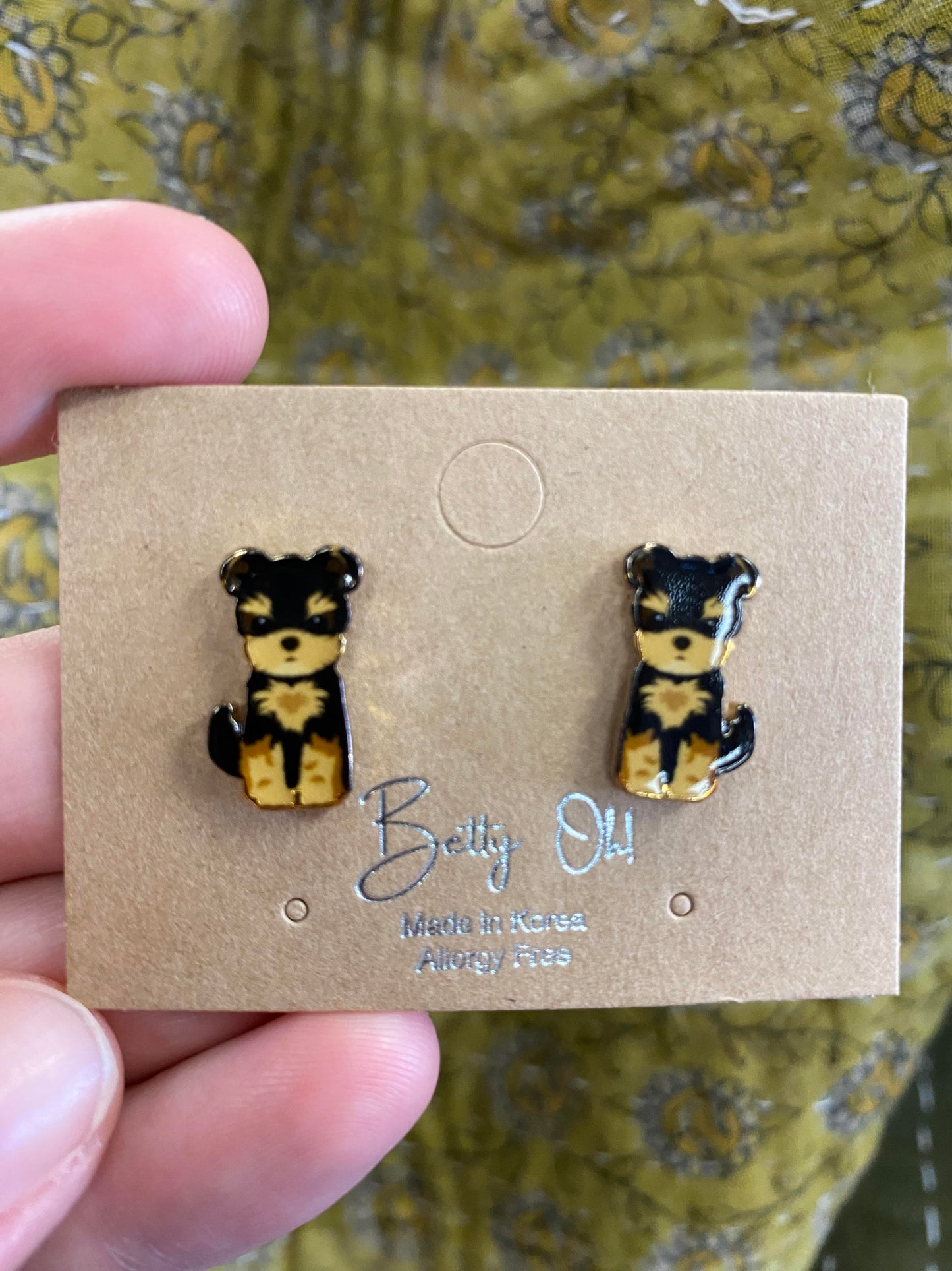 Yorkie Stud Earrings