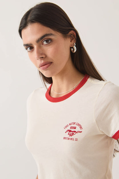 Ford Mustang Baby Ringer Tee - White