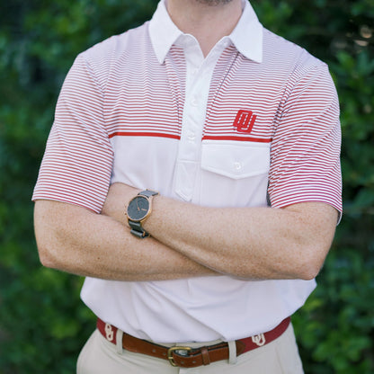 Disco Logo Polo w/ Crimson Striping