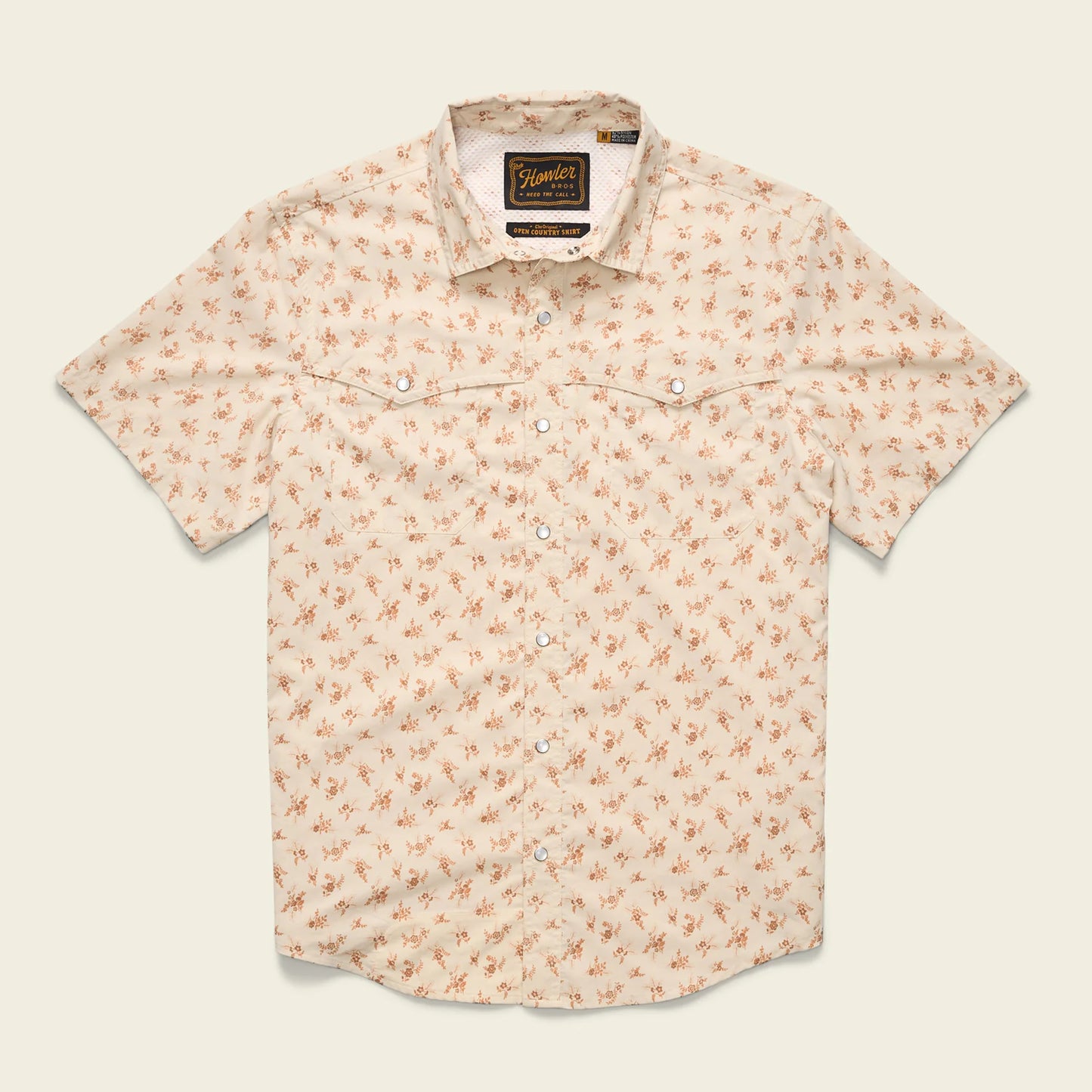Open Country Tech Shirt - Rancher Floral - Sand