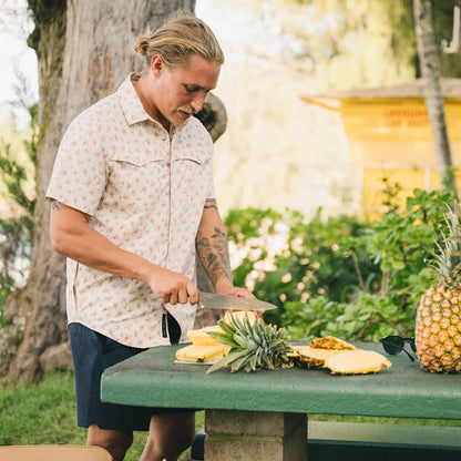 Open Country Tech Shirt - Rancher Floral - Sand