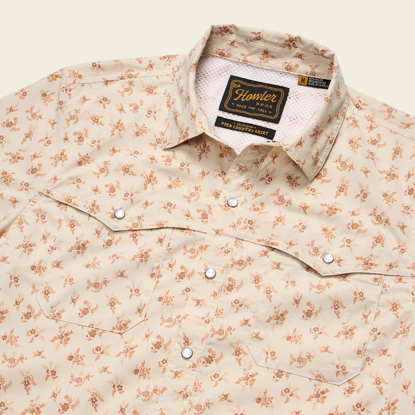Open Country Tech Shirt - Rancher Floral - Sand