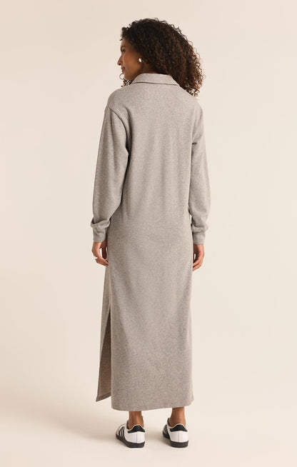 Aspen Maxi Sweatshirt Dress - Classic Heather Grey