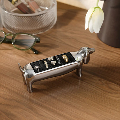 Dachsie Ring Holder - Chrome