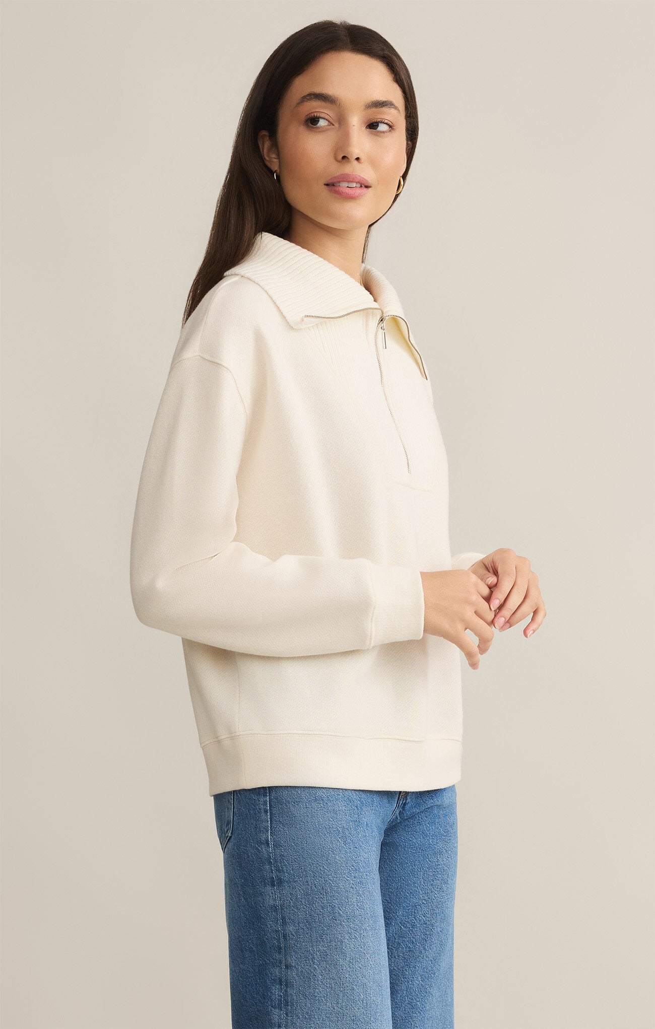 Sonata Fleece Sweatshirt - Sea Salt