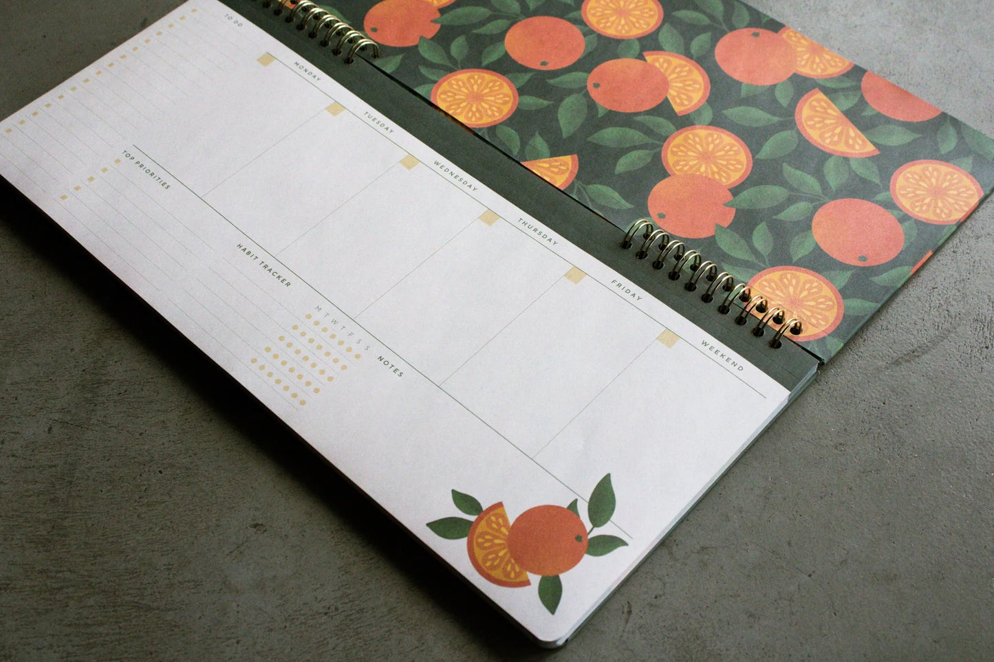 Oranges 2-Year Weekly Planner Deskpad