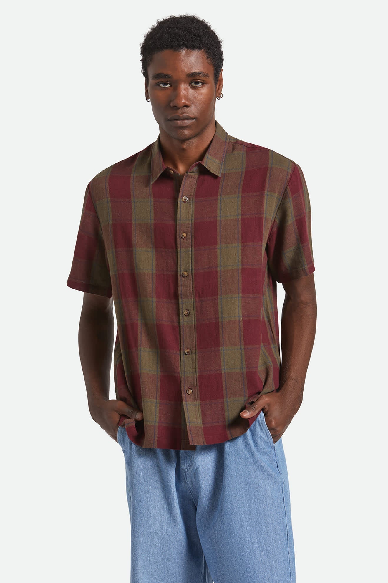 Cru Linen Blend Woven - Olive Surplus/Port