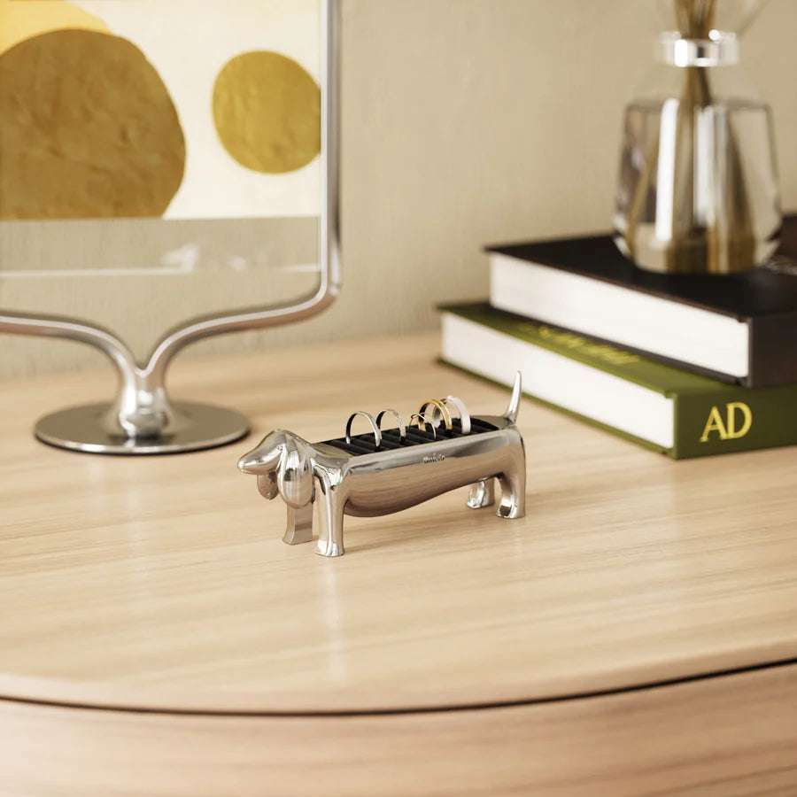 Dachsie Ring Holder - Chrome
