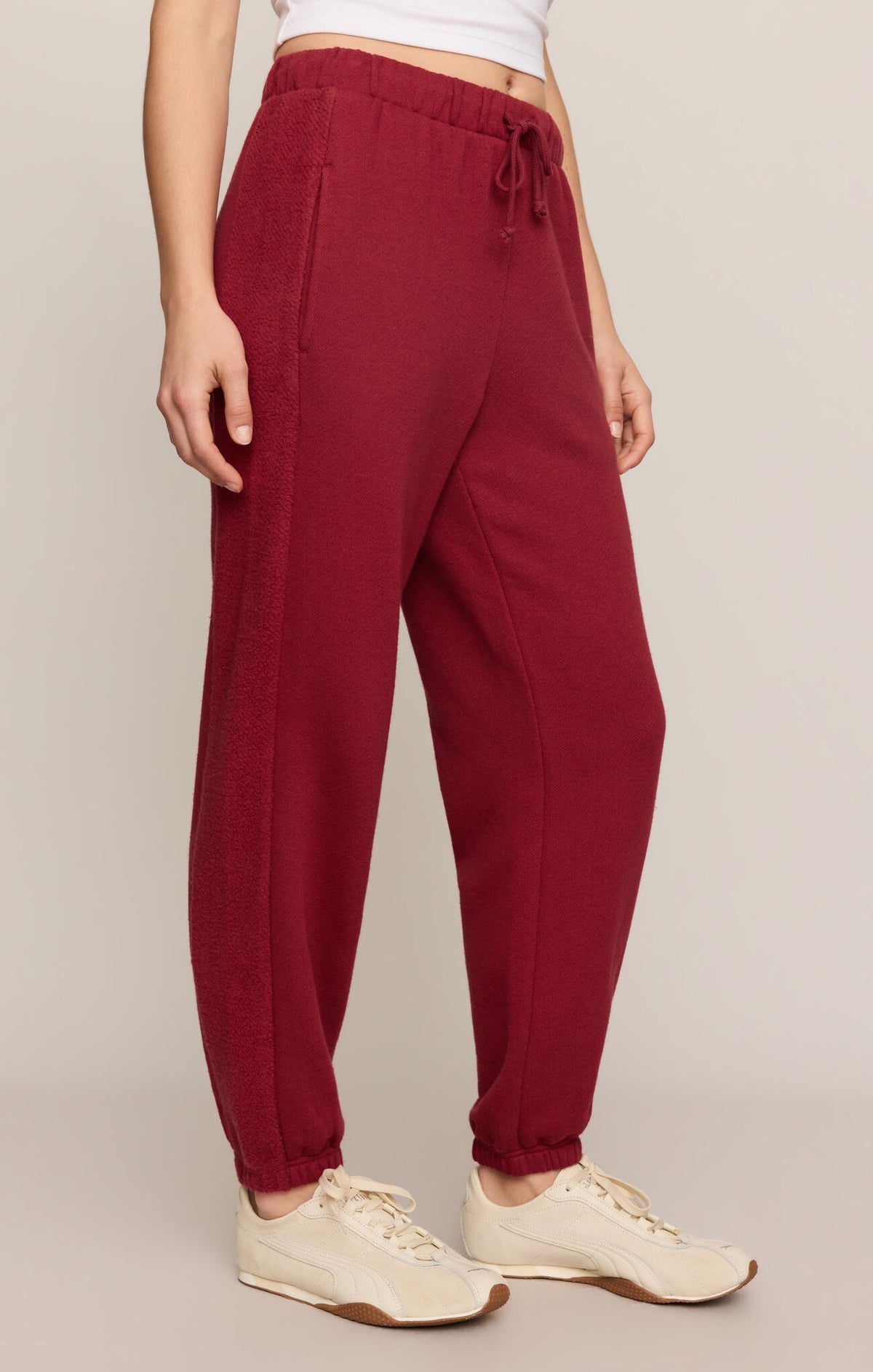 Basecamp Textured Jogger Sweatpant - Red Dahlia