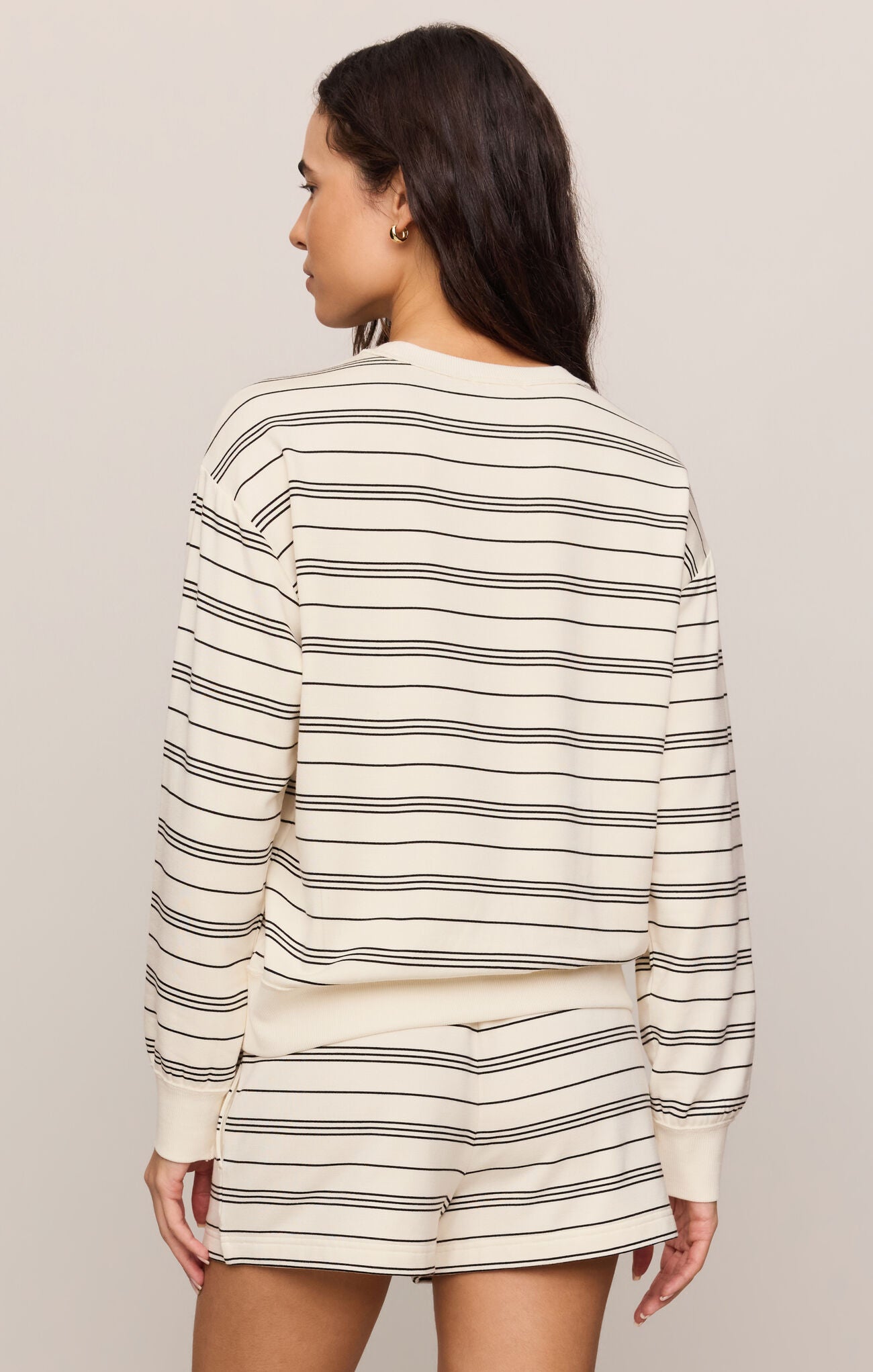 Stand Out Striped Sweatshirt - Cloud