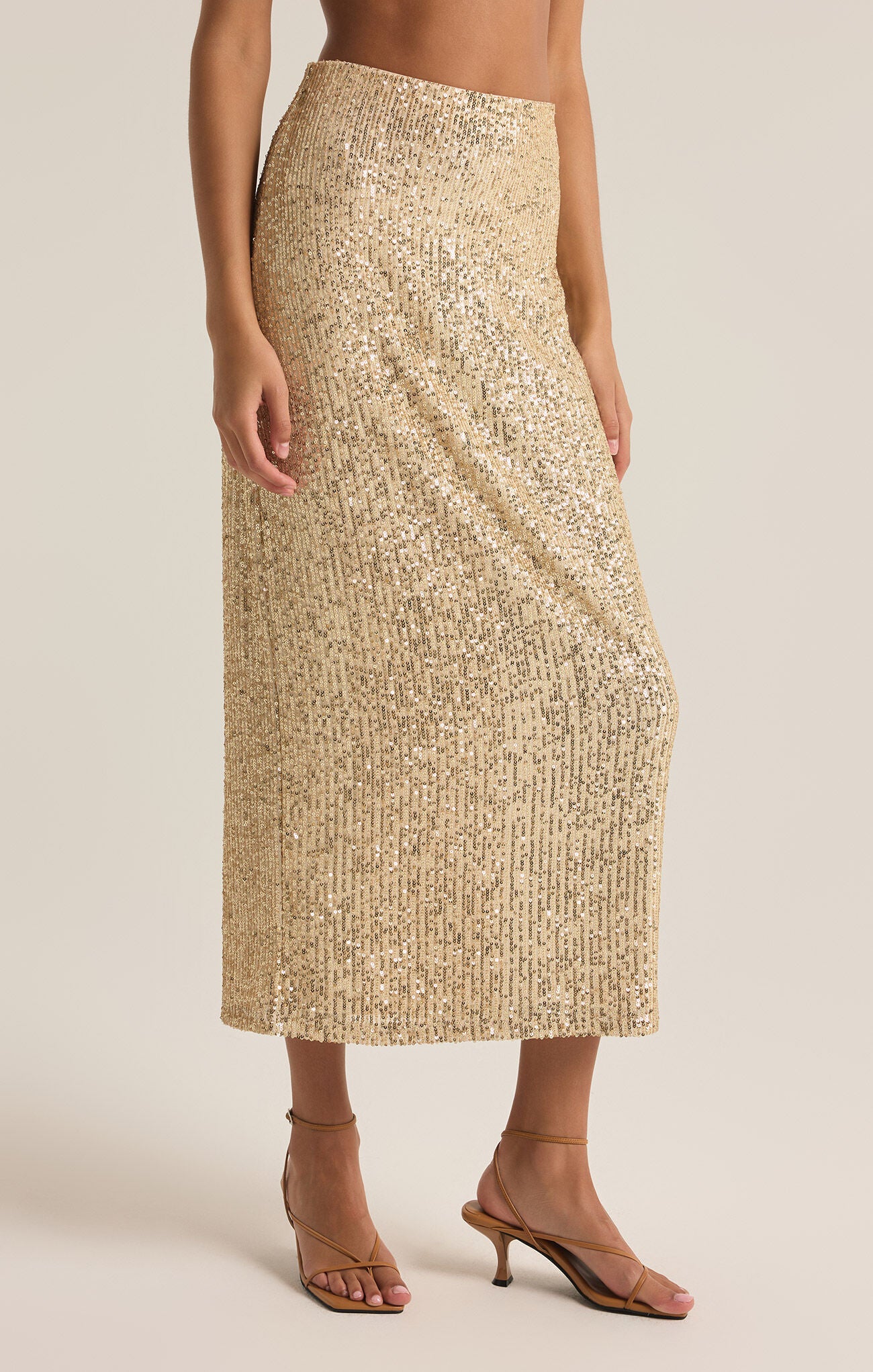 Saturn Sequin Skirt - Champagne