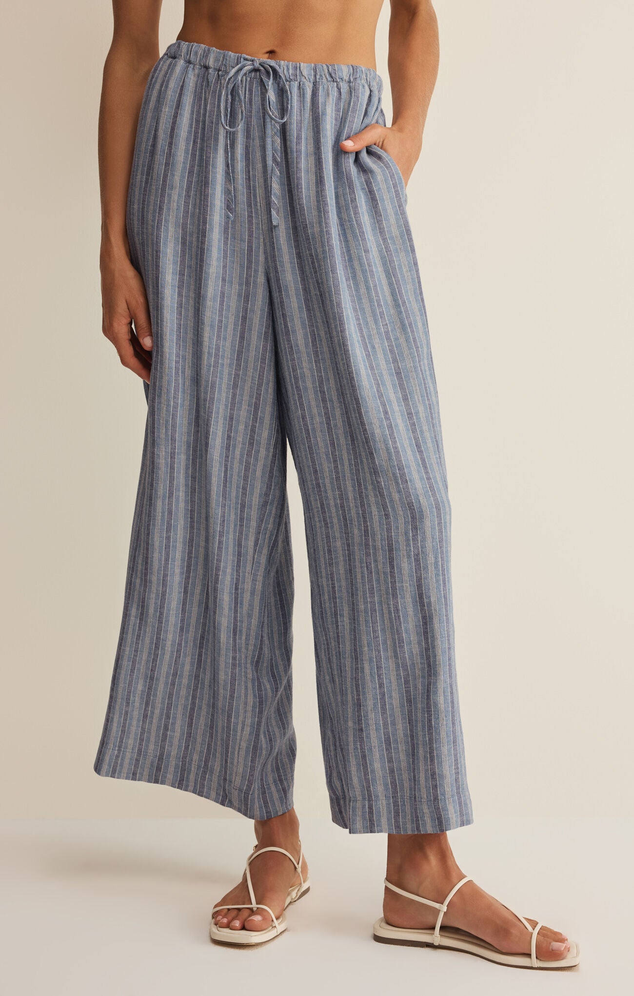The Perfect Striped Pant - Indigo