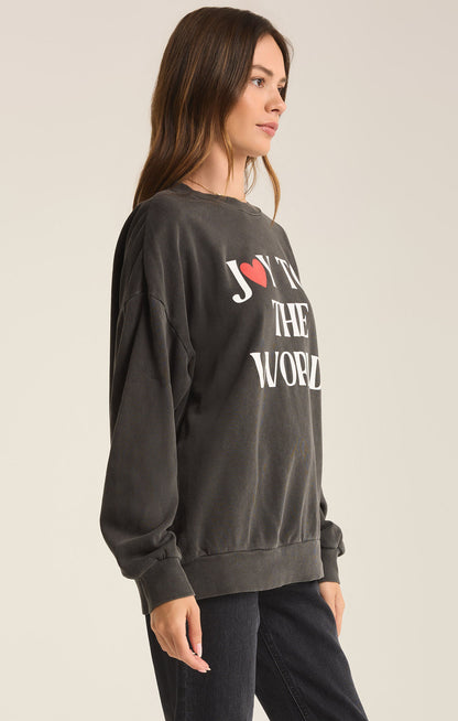 Joy Sunday Sweatshirt - Black Sand