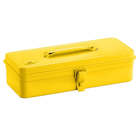 Steel Toolbox w Top Handle & Flat Lid - Yellow