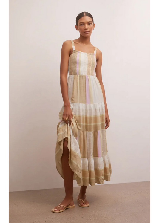 Kyara YD Stripe Midi Dress - Multi