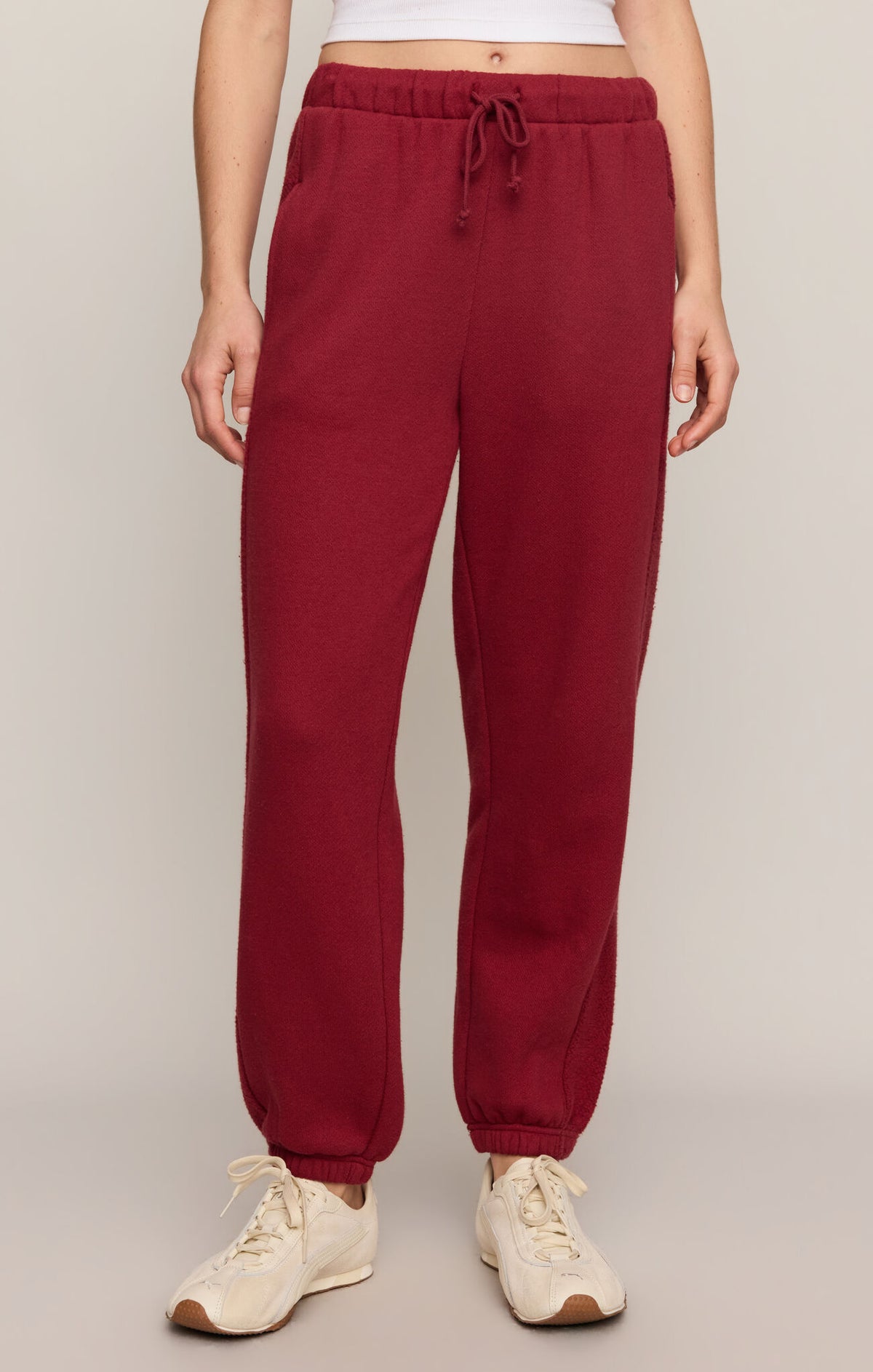 Basecamp Textured Jogger Sweatpant - Red Dahlia