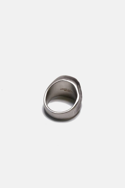 Distressed Steel Signet Ring - 11
