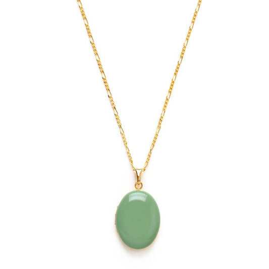 Oval Locket - Sage