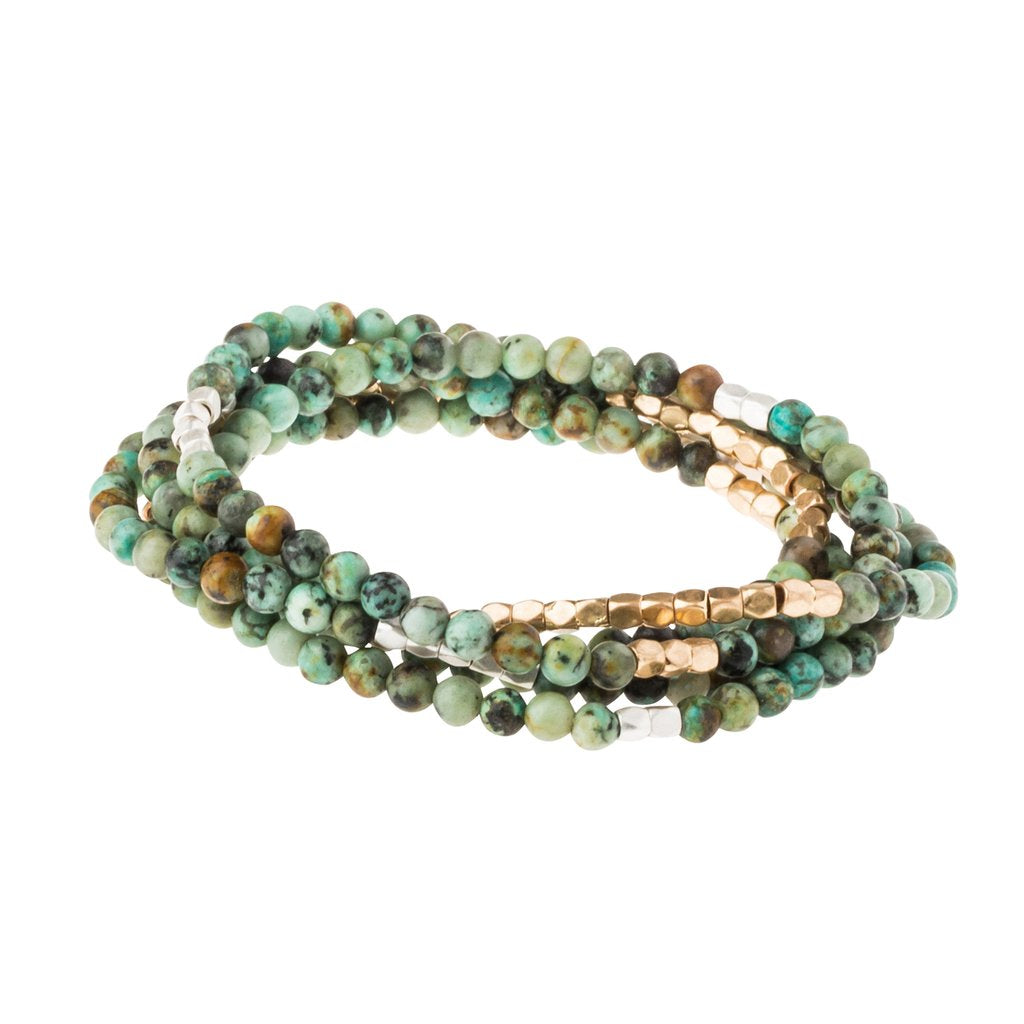 African Turquoise Stone of Transformation Bracelet/Necklace