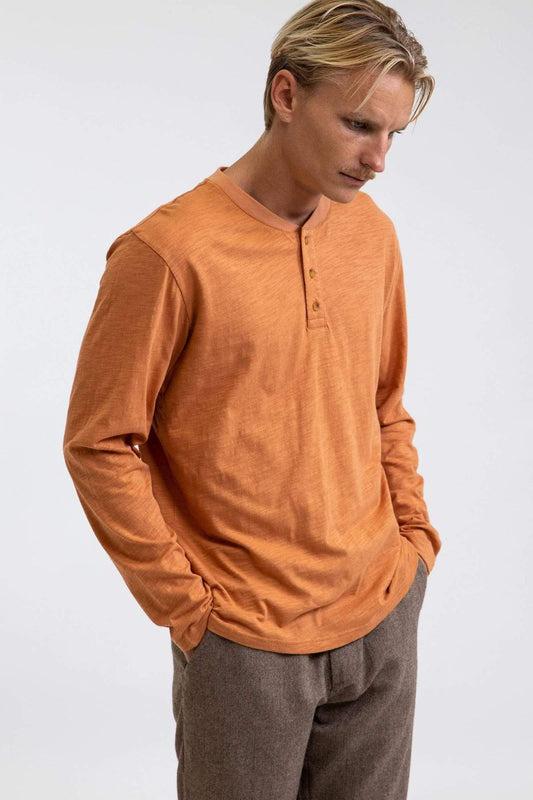 Slub LS Henley - Nutmeg