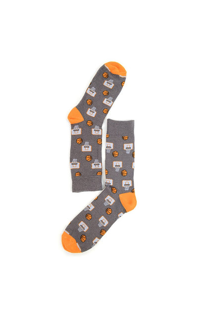 Men's Grey Basketball Socks