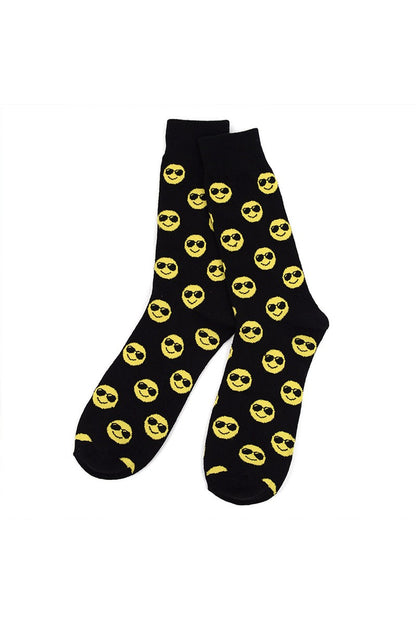 Men's Black Smiley Shade Socks