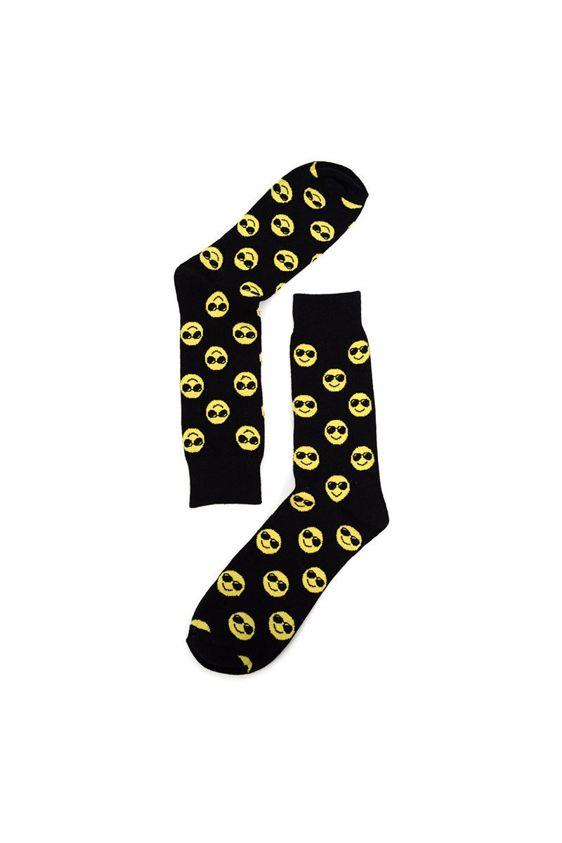 Men's Black Smiley Shade Socks