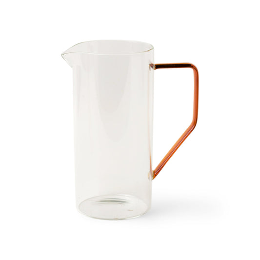 Glass Tea Pitcher 2L - Clear with Amber Handle