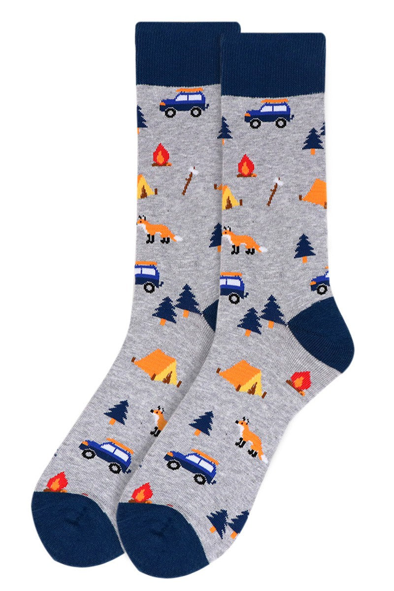 Men's Grey Camping Socks (Fox)