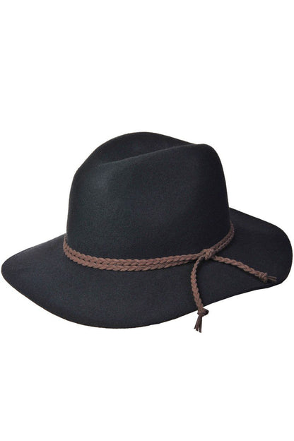 FINAL SALE-Wool Felt Panama Hat w/ Adjustable Strap