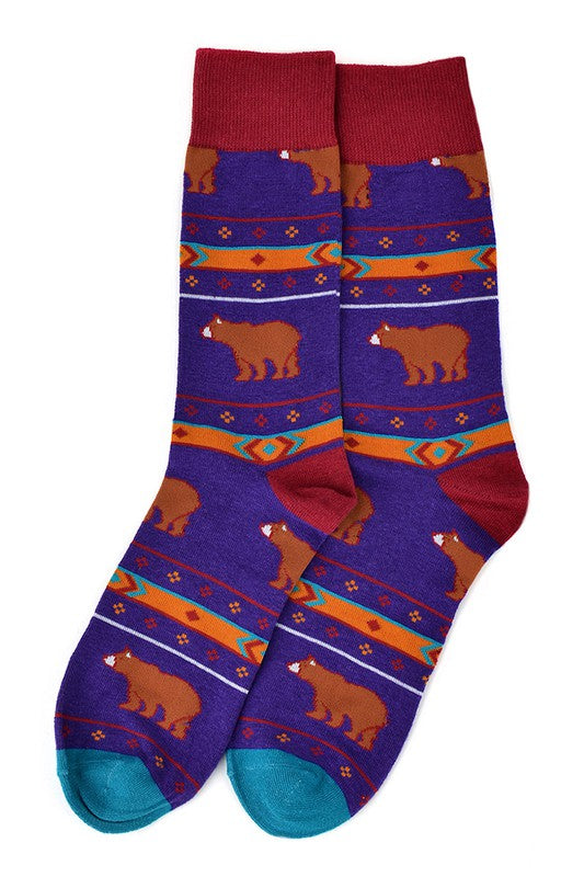 Men's Brown Bear Socks