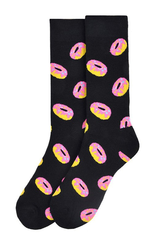 Men's Black Donut Socks