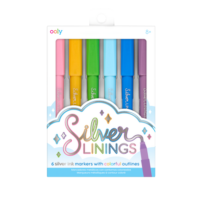 Silver Linings Outline Markers - Set of 6