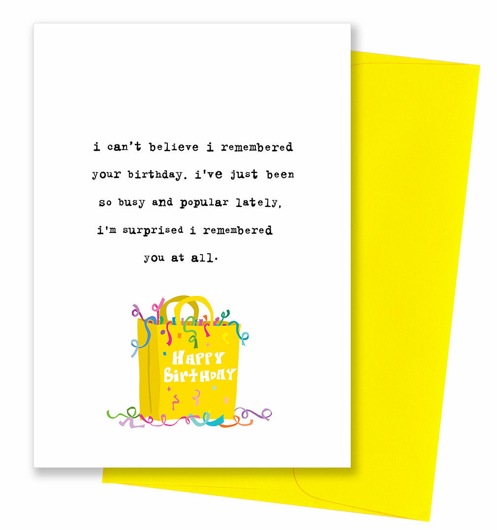 So Busy and Popular - Birthday Card